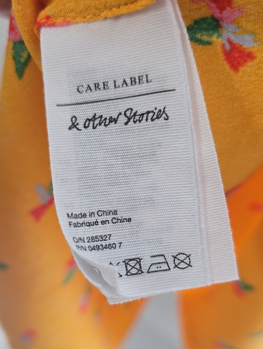 & Other Stories Mustard Yellow Floral Wrap Maxi Dress - Picture 8 of 9